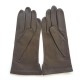 Gants en cuir d'agneau taupe "THERESE".