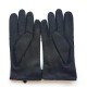 Gants en cuir de cerf noir " MARC ".