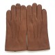 Gants en cuir de cerf chocolat "COWAL".