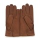 Gants en cuir de cerf chocolat "COWAL".