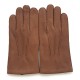 Leather gloves of deer chocolate "COWAL".