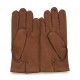 Leather gloves of deer chocolate "COWAL".