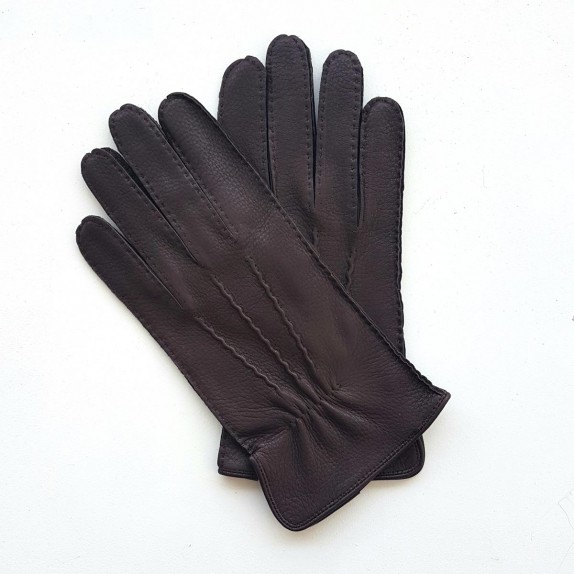 Gants en cuir de cerf marron " MARC ".