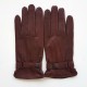 Leather gloves of lamb cognac "ARTHUR"