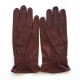 Gants en cuir d'agneau cognac "ARTHUR".