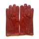Leather gloves of lamb hermes red "STEEVE".