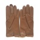 Gants en cuir d'agneau biscuit "STEEVE".