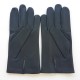 Leather gloves of lamb charcoal blue berry black "AKANO".