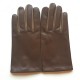 Leather gloves of lamb tobacco and clay "TWIN H"