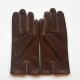 Leather gloves of lamb tobacco and clay "TWIN H"