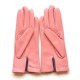 Leather gloves of lamb blossom and charcoal "GEOMETRIA"