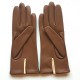 Leather gloves of lamb biscuit and parchment "GEOMETRIA"