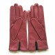 Leather gloves of lamb rose antique and evergreen"STEA".