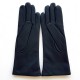 Gants en cuir d'agneau bleu marine "COLINE".