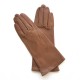 Leather gloves of lamb sand lining cashmere "COLINE"