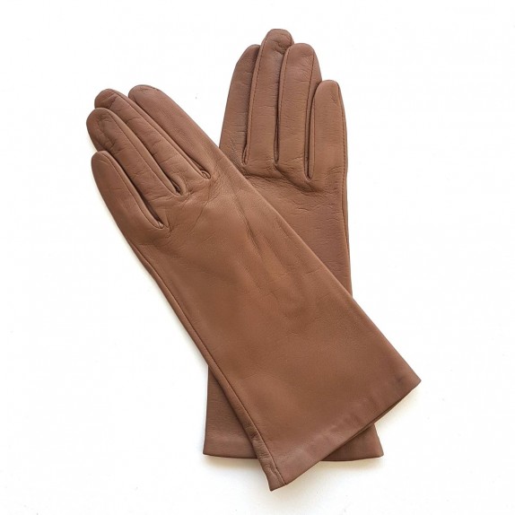 Gants en cuir d'agneau sable doublés cachemire "COLINE".