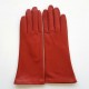 Gants en cuir d'agneau, orange, "COLINE".