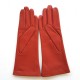 Gants en cuir d'agneau, orange, "COLINE".