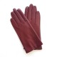 Gants en cuir rouge hermès d'agneau "CAPUCINE".