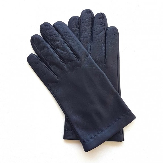 Leather gloves in lamb damson "RAPHAËL".