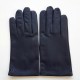 Leather gloves in lamb damson "RAPHAËL".