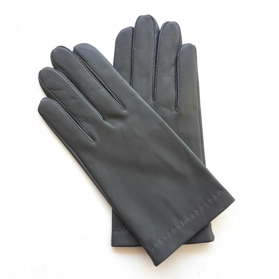 Gants en cuir d'agneau gris "RAPHAËL".