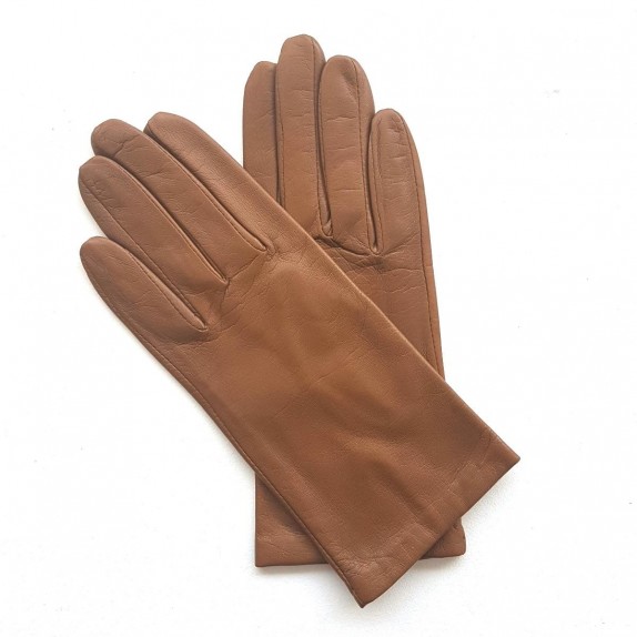 Gants en cuir d'agneau biscuit "CAPUCINE".