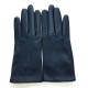 Leather gloves of lamb navy "CAPUCINE"