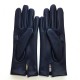 Leather gloves of lamb damson "CAPUCINE"
