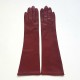 Gants en cuir d'agneau rouge "SERAPHINE".