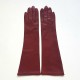 Leather gloves of lamb red "SERAPHINE".