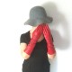 Gants en cuir d'agneau rouge "STUDDED".