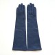 Leather gloves of lamb blue and orange "PALLININ"