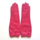 Leather gloves of lamb fuchsia "MIMA".