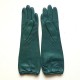 Gants en cuir d'agneau verts "MIMA".