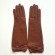 Gants en cuir d'agneau cognac "MIMA".