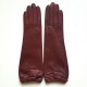 Leather gloves of lamb burgundy "MIMA".