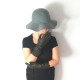 Leather gloves of lamb khaki and black "ARMY"