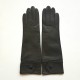 Leather gloves of lamb khaki and black "ARMY"