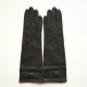 Leather gloves of lamb khaki and black "ARMY"