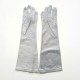 Leather gloves of lamb silver "DISCO".