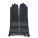 Leather gloves of lamb black and grey"NATRICIA BIS"