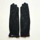 Leather gloves of lamb black "JACQUELINE".