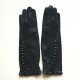 Leather gloves of lamb black "JACQUELINE".