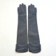 Gants en cuir d'agneau gris "MARGARET".