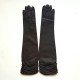 Leather gloves of lamb brown "MARGARET".
