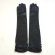 Gants en cuir d'agneau noir "MARGARET".