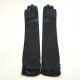 Leather gloves of lamb black "MARGARET".