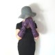 Gants en cuir d'agneau améthyste "MARGARET".