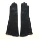 Leather gloves of lamb black "PIA"